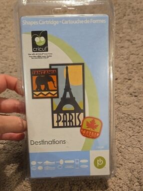 Cricut Shapes Cartridge - Destinations (Blue/White/Green Accents)
